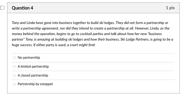 Tony and Linda have gone into business together