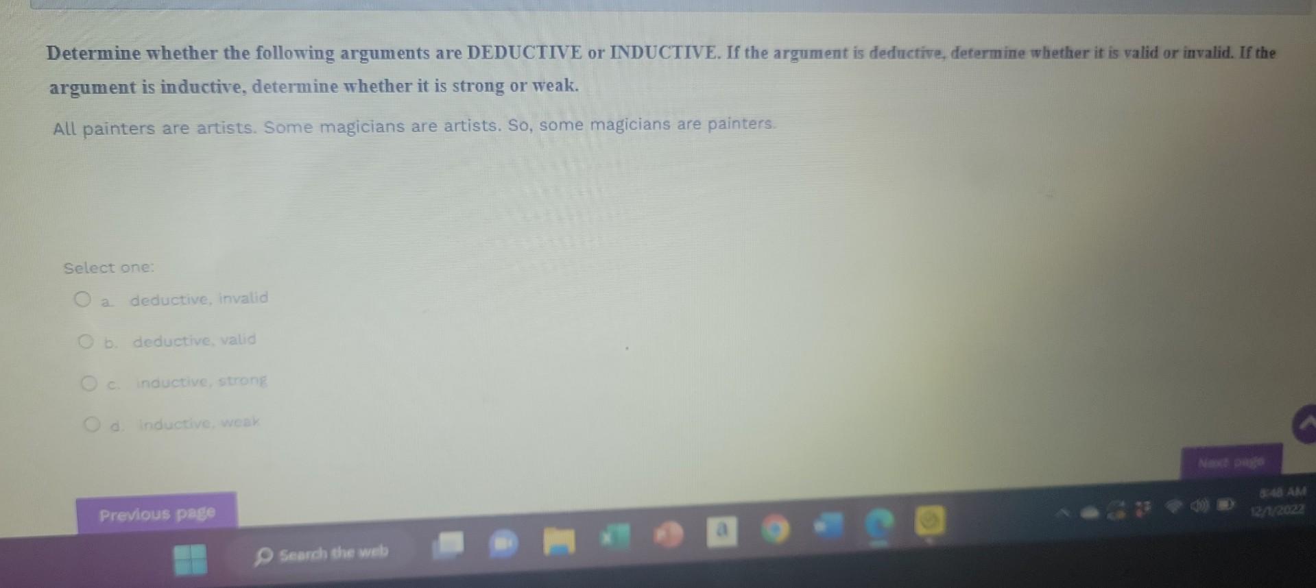 Determine whether the following arguments are