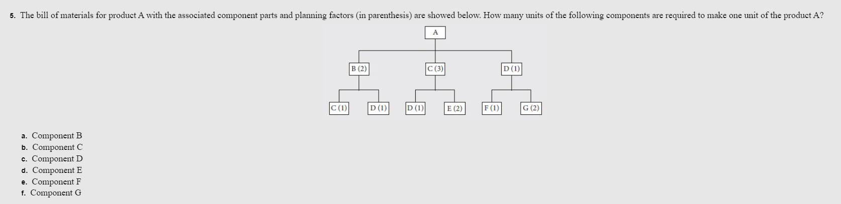 With step by step calculations please: 5. The