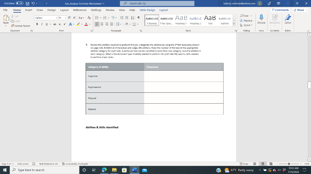 Use the ten tasks from Table 1 (above) to