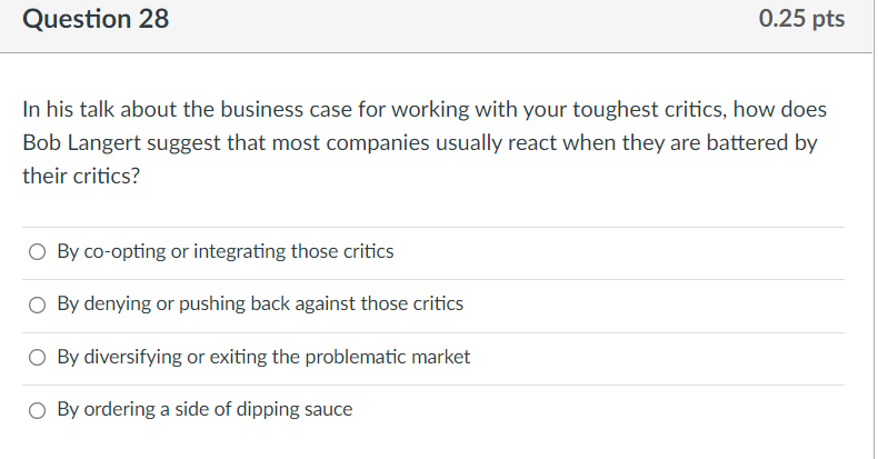 In his talk about the business case for working