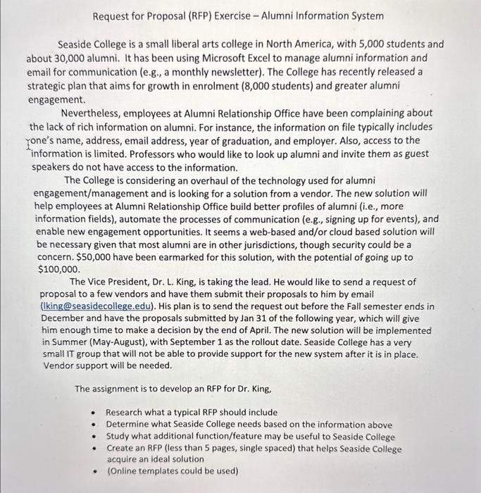 please halp in makinend the rfp please help in