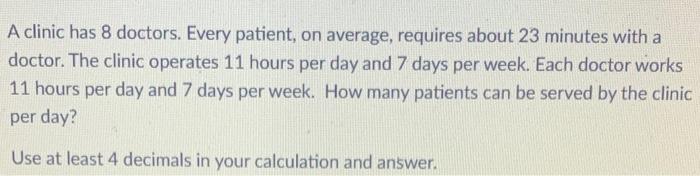 How many patients can be served by the clinic per