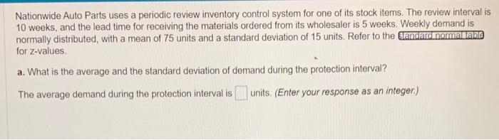 Nationwide Auto Parts uses a periodic review