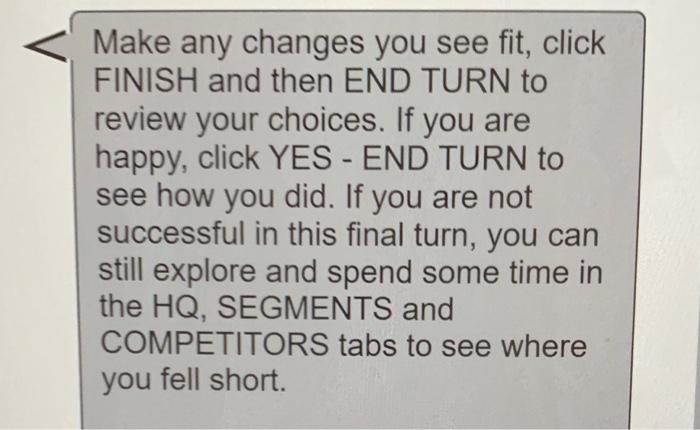 Rachel This is your last turn to achieve your