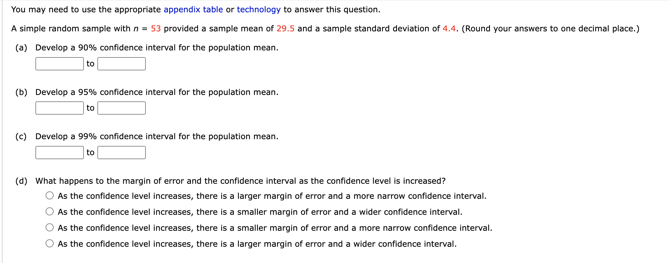 You may need to use the appropriate appendix