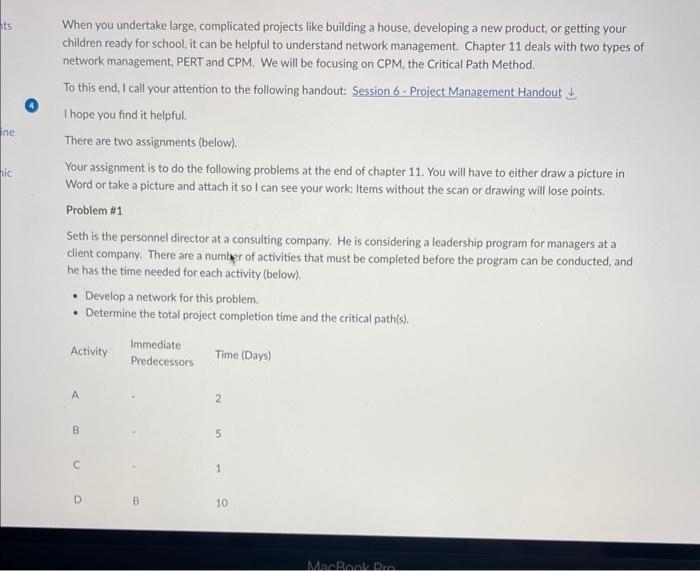 When you undertake large, complicated projects