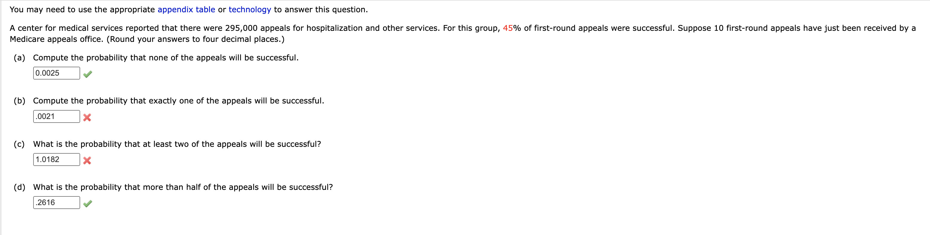 You may need to use the appropriate appendix