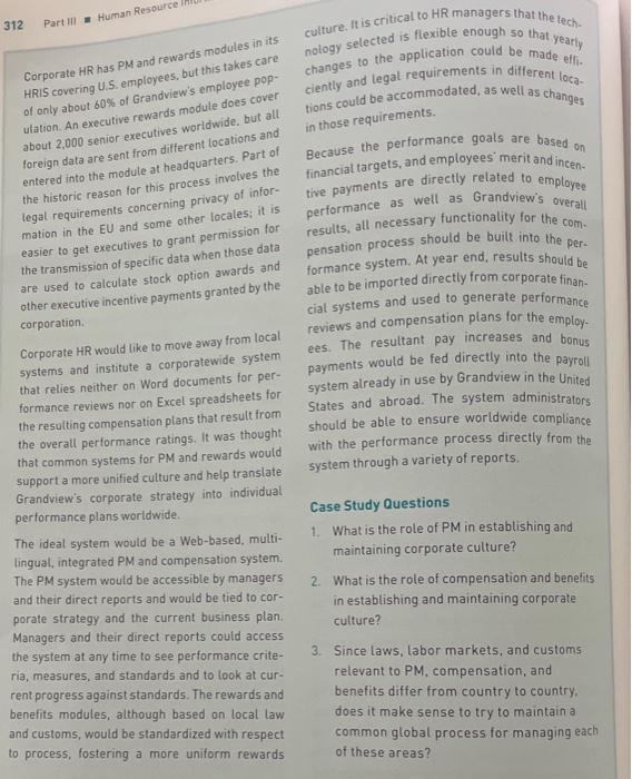 Please answer the following case study questions