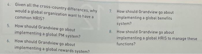 Please answer the following case study questions