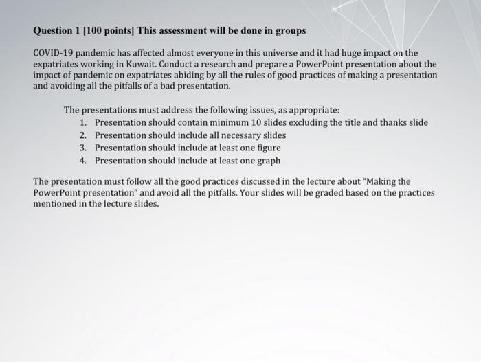 please answer this presentation on Corona and its