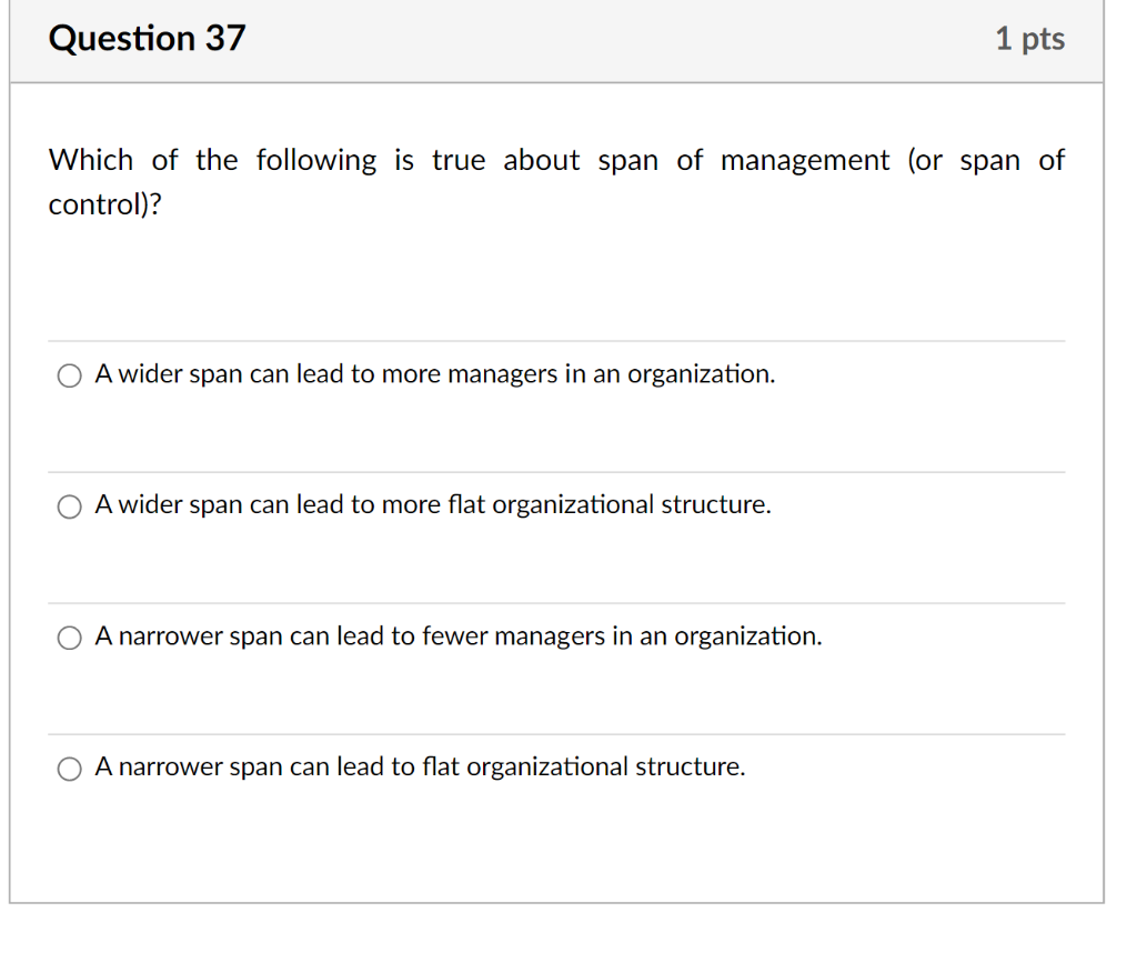 Which of the following is true about span of