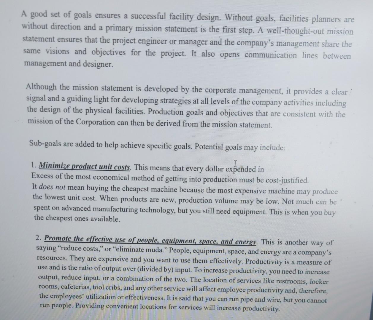 design a facility from you own using your own