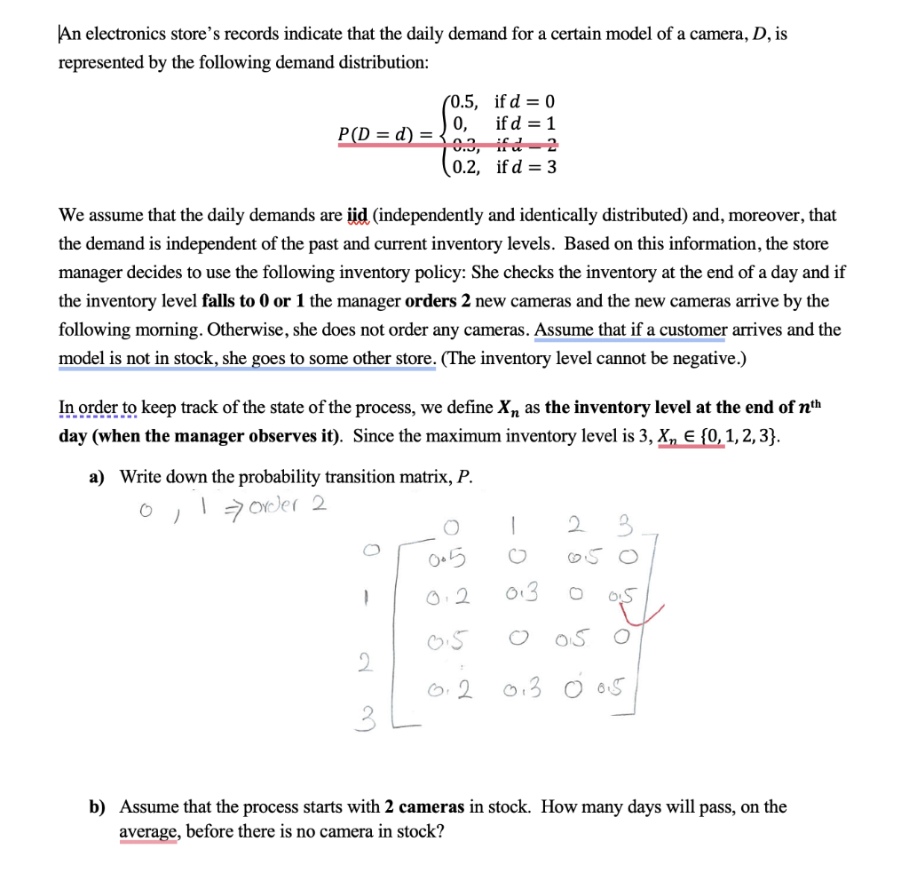 An electronics store's records indicate that the