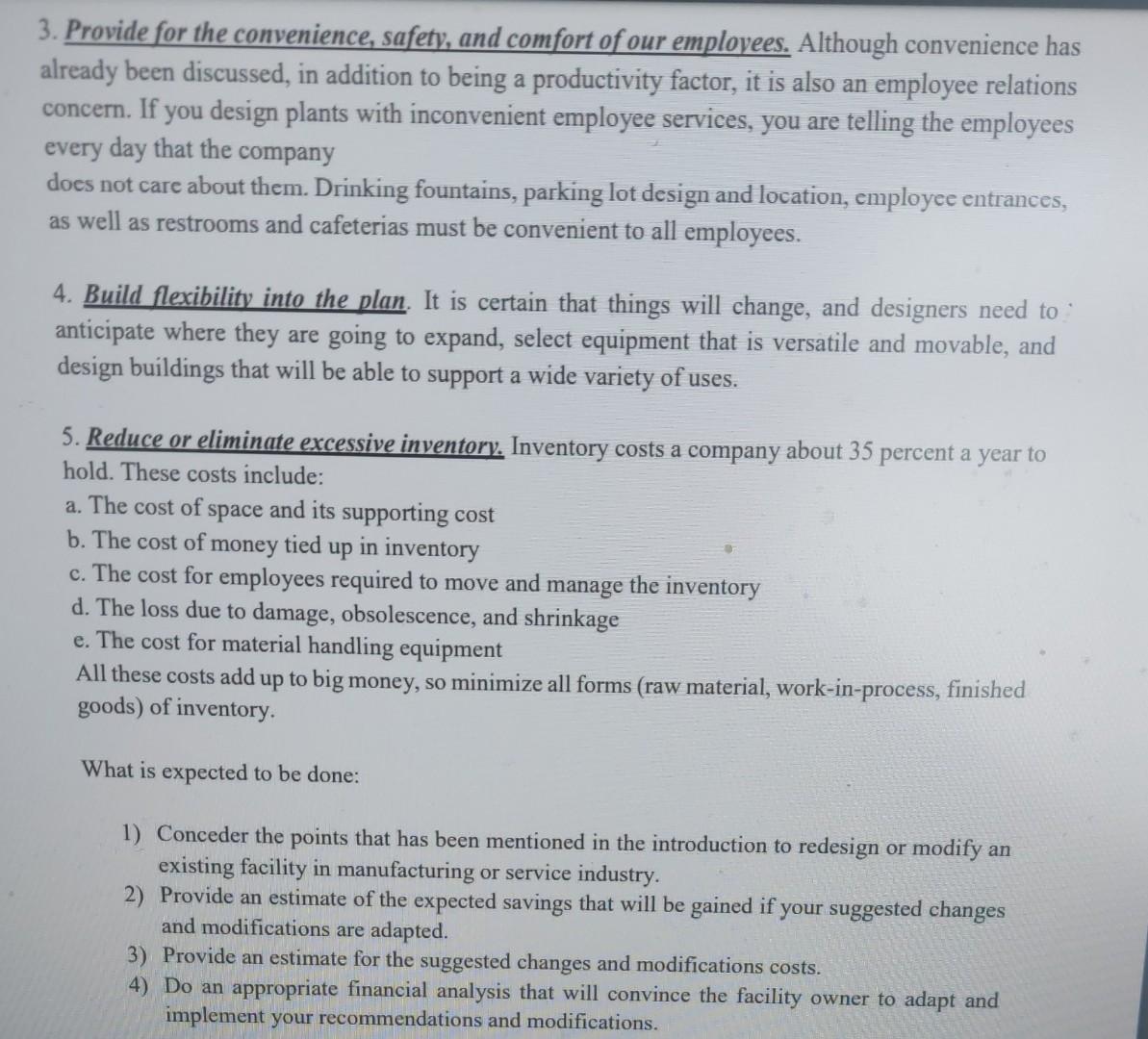 design a facility from you own using your own