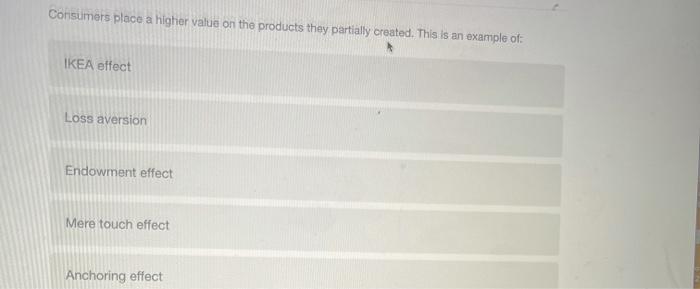 Consumers place a higher value on the products