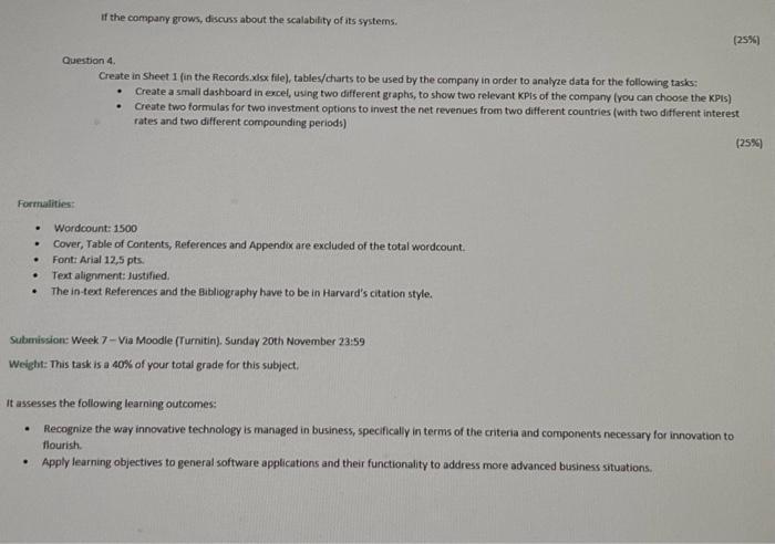 Innovative Technology in business - Your written