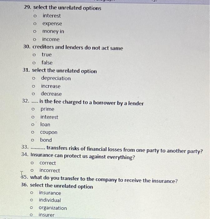 Select the right option and give one word answer