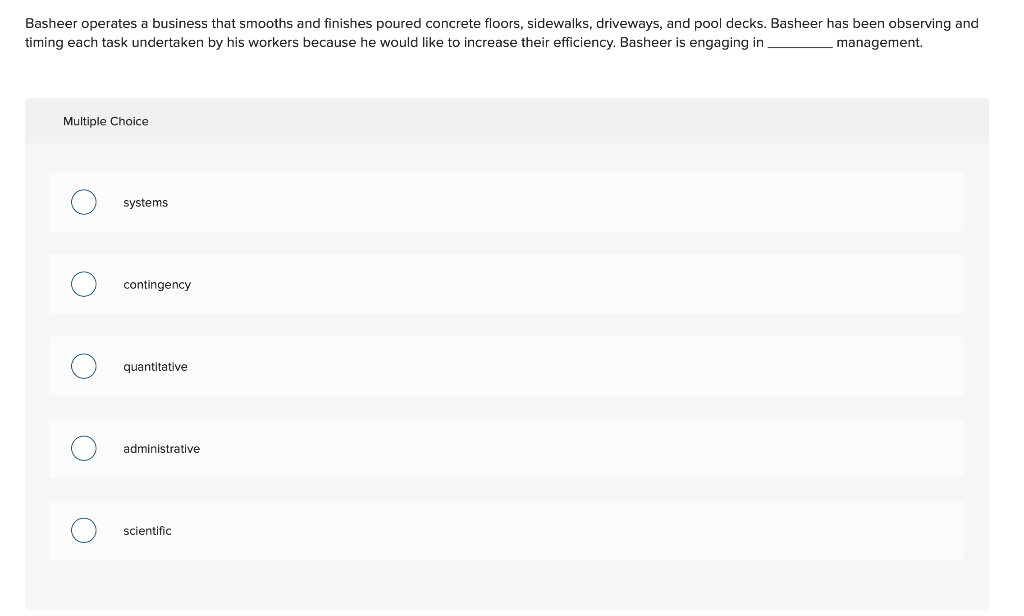 Basheer operates a business that smooths and