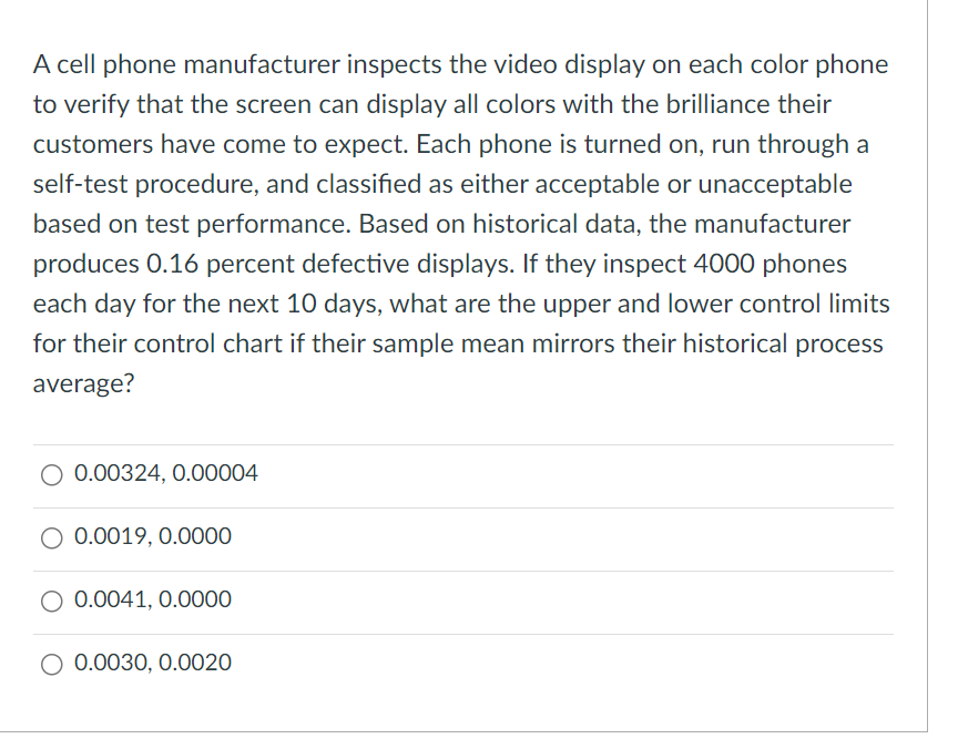 A cell phone manufacturer inspects the video
