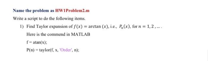Matlab question coment for (a) is on the second