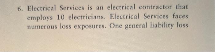 6. Electrical Services is an electrical