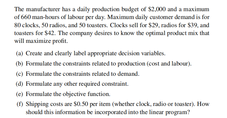 2. [10%] A company produces three products