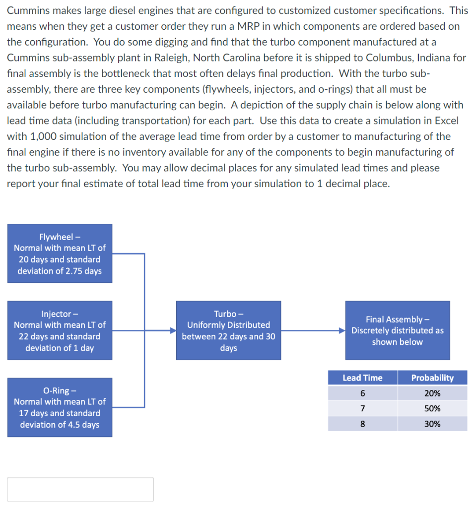 Cummins makes large diesel engines that are