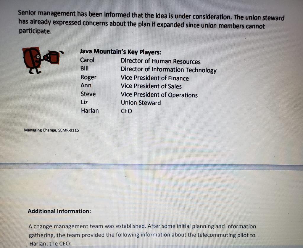 Java Mountain Coffee Case Study and Assignment