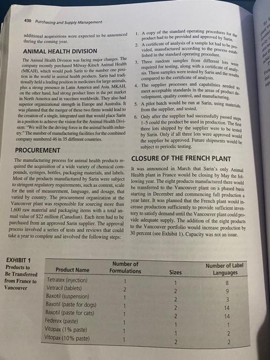 qustion 1, In the sarin case if you were in