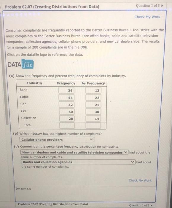 Problem 02-07 (Creating Distributions from Data)