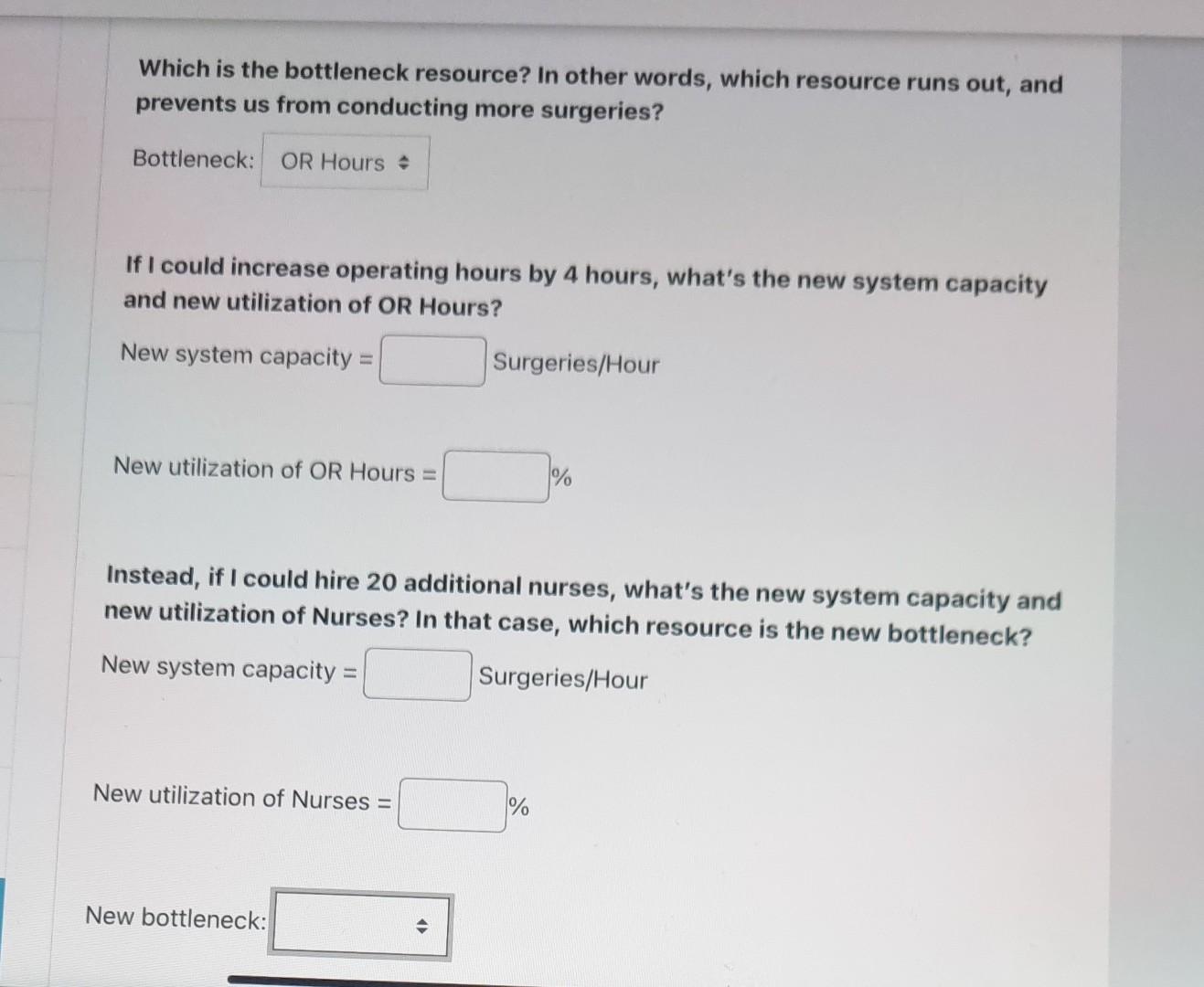 During a typical week, hospital surgery