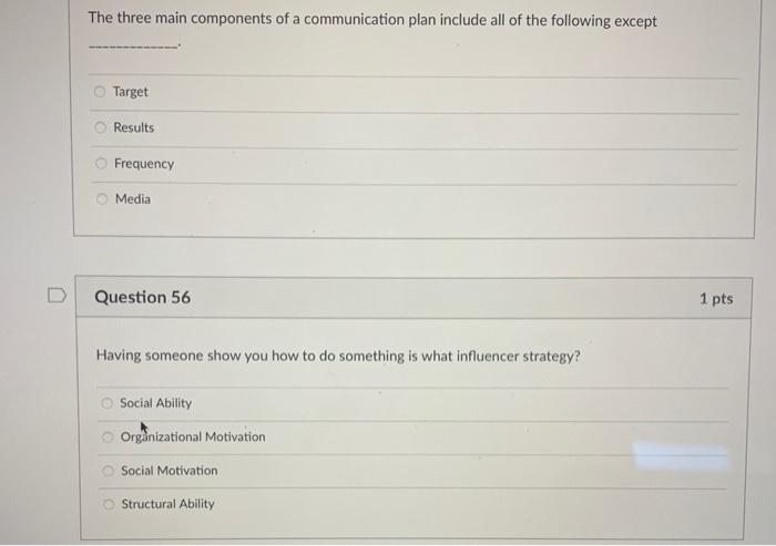 The three main components of a communication plan