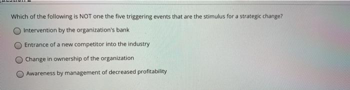 Which of the following is NOT one the five