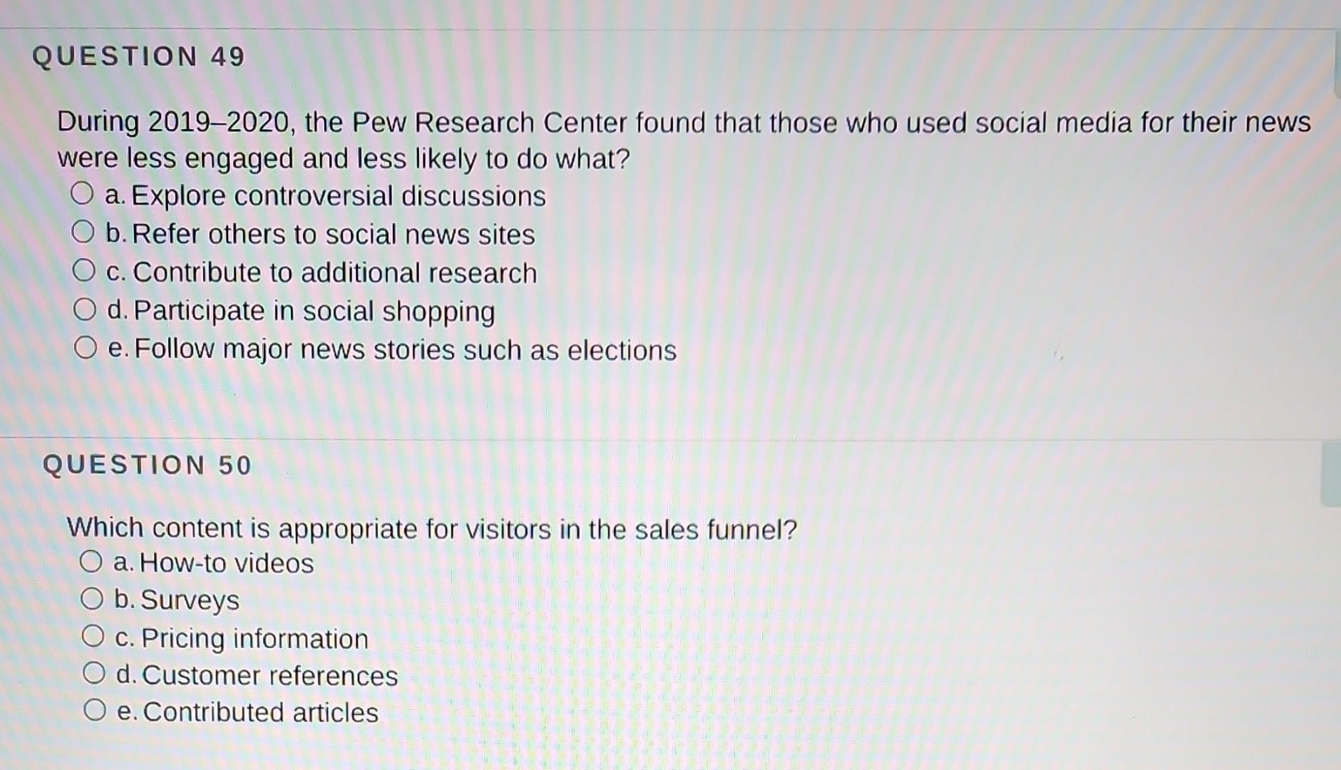 During 2019-2020, the Pew Research Center found