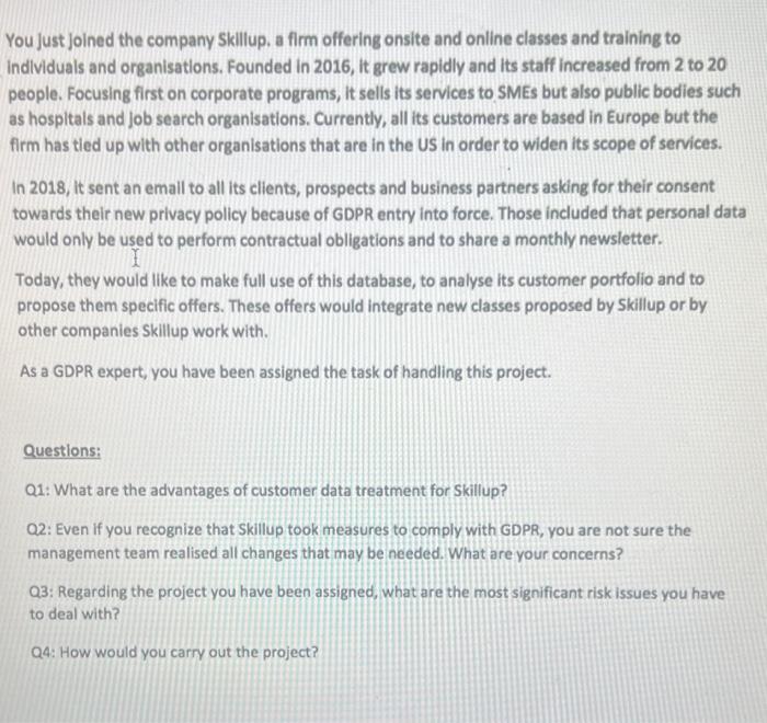 read the paragraph and answer the 4 questions at