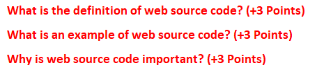 What is the definition of web source code? (+3