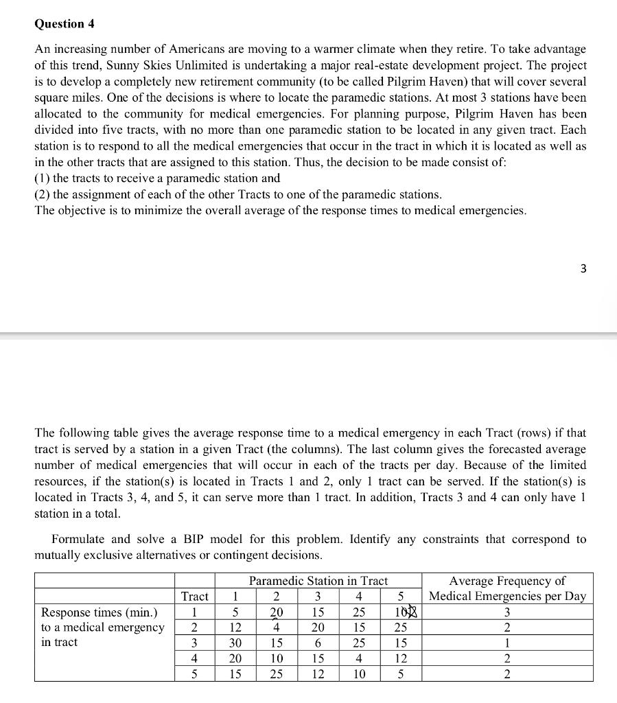 Question 4 An increasing number of Americans are