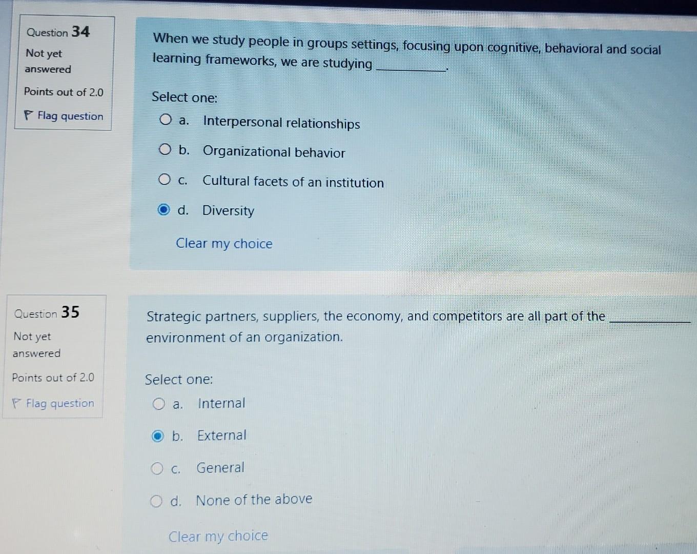 can someone please answer questions 34 and 35