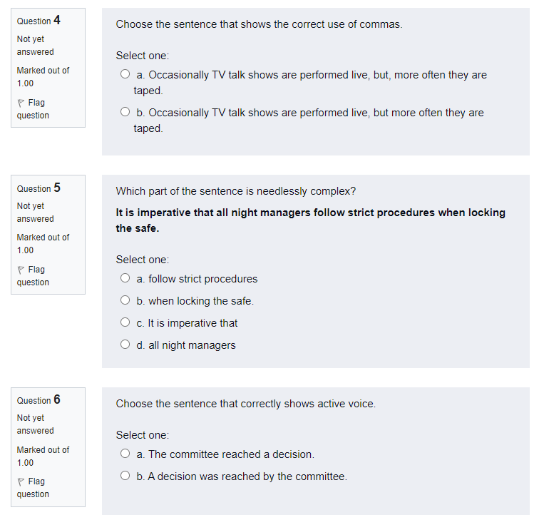 Choose the sentence that shows the correct use of