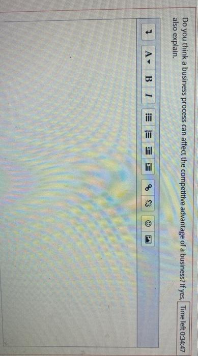 Do you think a business process can affect the