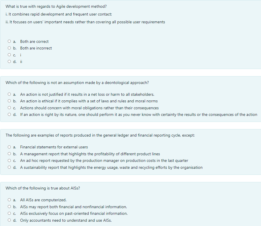 What is true with regards to Agile development