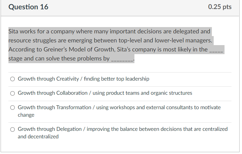 Sita works for a company where many important