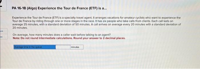 PA 16-18 (Algo) Experience the Tour de France