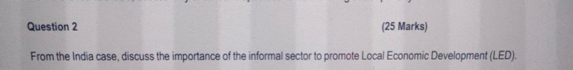 From the India case, discuss the importance of