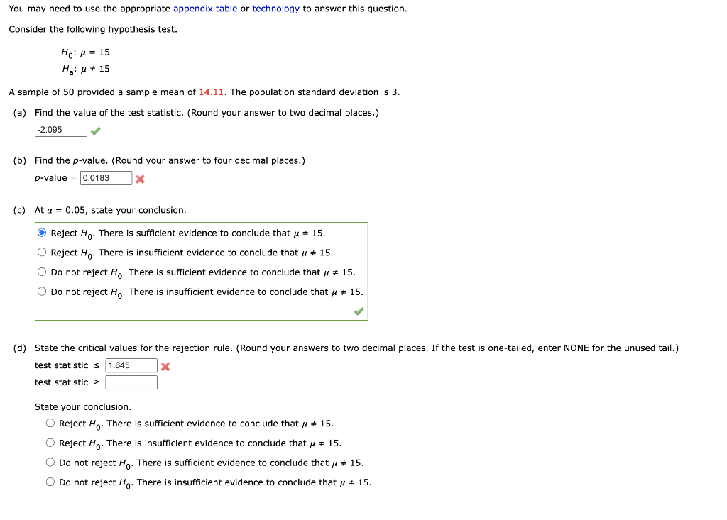 You may need to use the appropriate appendix