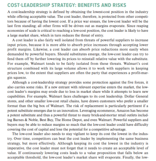 Discuss in detail the Cost-Leadership Strategy: