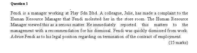 Question 1 to Fendi is a manager working at Play