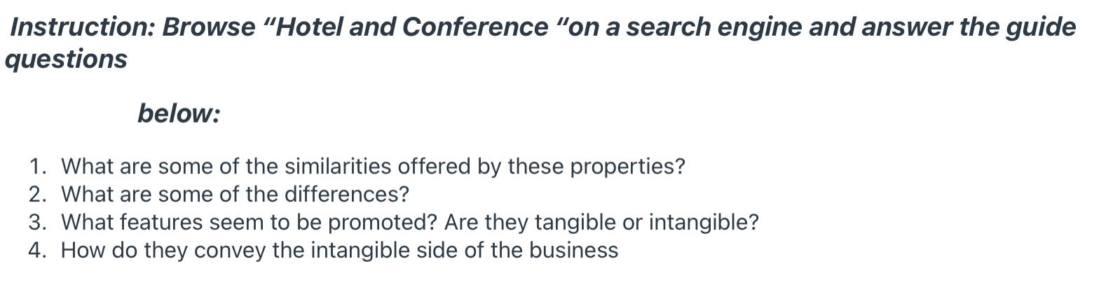 Instruction: Browse "Hotel and Conference "on a