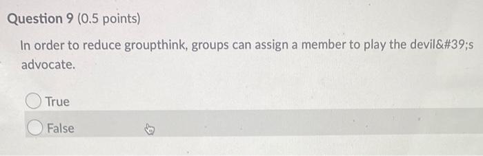 Question 9 (0.5 points) In order to reduce